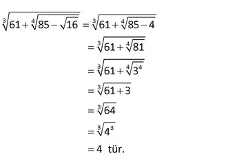 Köklü Sayılar Konu Anlatımı ve Testleri